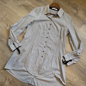 Lauren Vidal Striped Black and White Shirt-size M